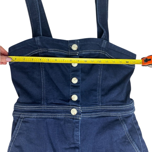 Maeve The Portside Button-Front Romper: Denim Edition 14 - Picture 6 of 10